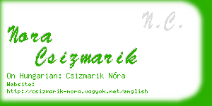 nora csizmarik business card